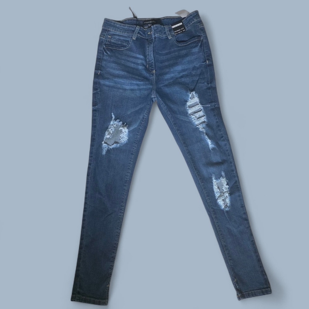 Distressed Blue Women's Jeans
